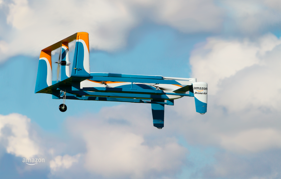 Amazon patenta plataformes elevadores per Drones